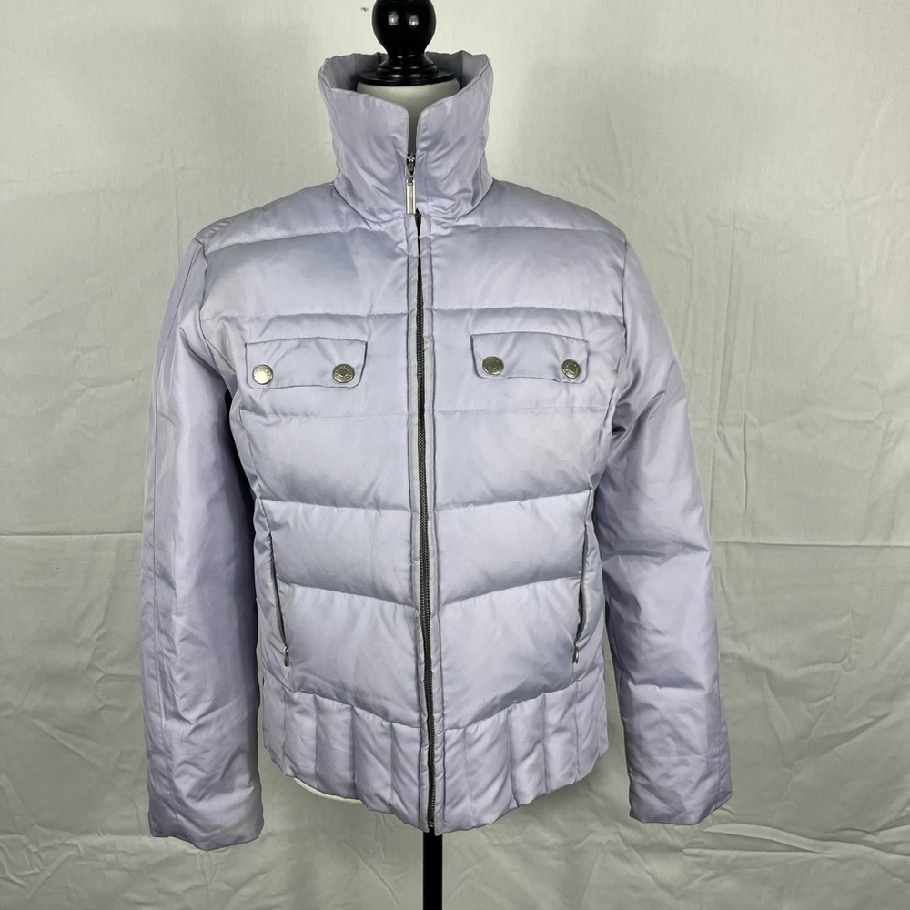 Lilac Down Filled Short Puffer Jacket Sz M